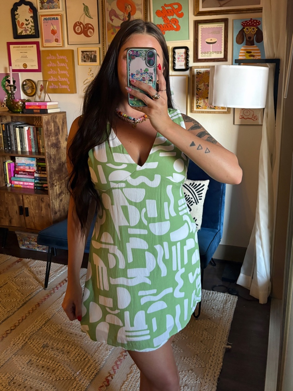 Billy J Green Abstract Mini Dress